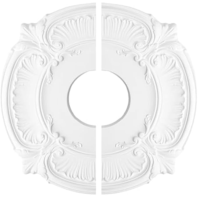 CEILING FAN MEDALLION SPLIT - CEILING LIGHT SPLIT COVER PLATE | ELEGANT TRIM ADHESIVE COVER TIGHT FIT FOR INDOOR STUDY BEDROOM LIBRARY RESTAURANT SCHOOL - Image 2
