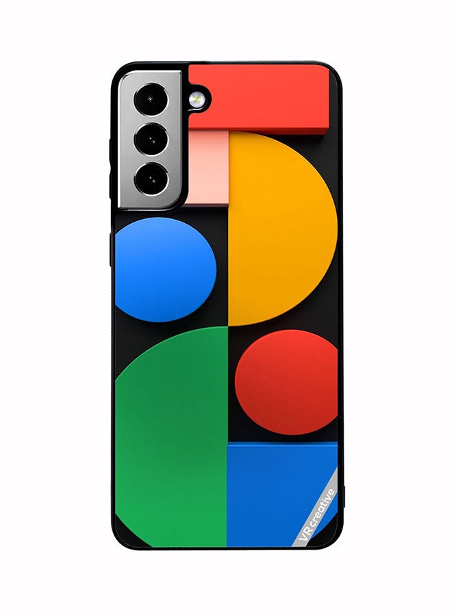 VR CREATIVE Protective Case Cover For Samsung Galaxy S21 FE 5G Abstract Design Multicolour - Image 1