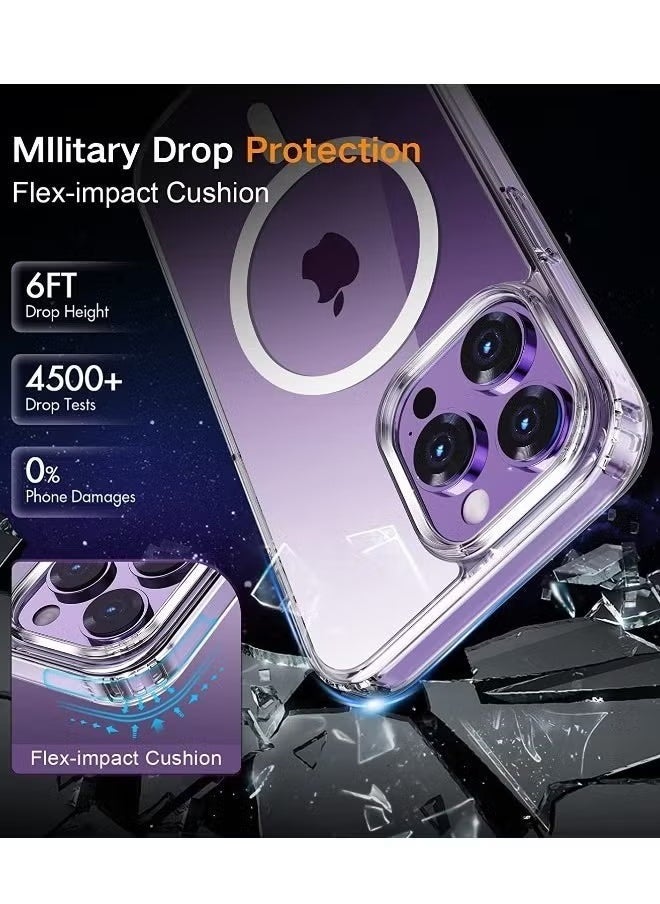 ELTRAZONE iPhone 15 Pro Max Magsafe Case Cover with 9H Tempered Glass + Camera Lens Protector – Ultra Thin Scratch Resistant Drop Anti-Yellowing Magnetic Back Cover for iPhone 15 Pro Max 2023 - Image 4