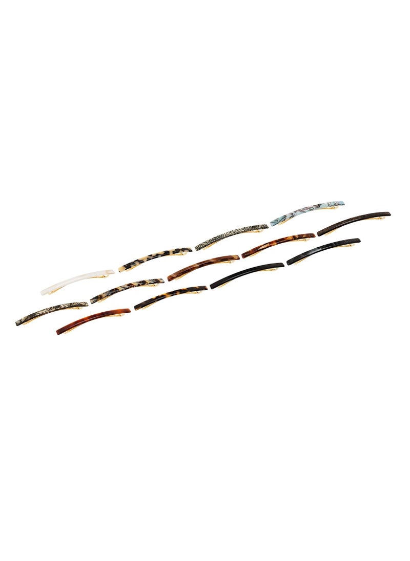 France Luxe France Luxe Long and Skinny Barrette - Splash Garden Purple/Yellow  - Image 4