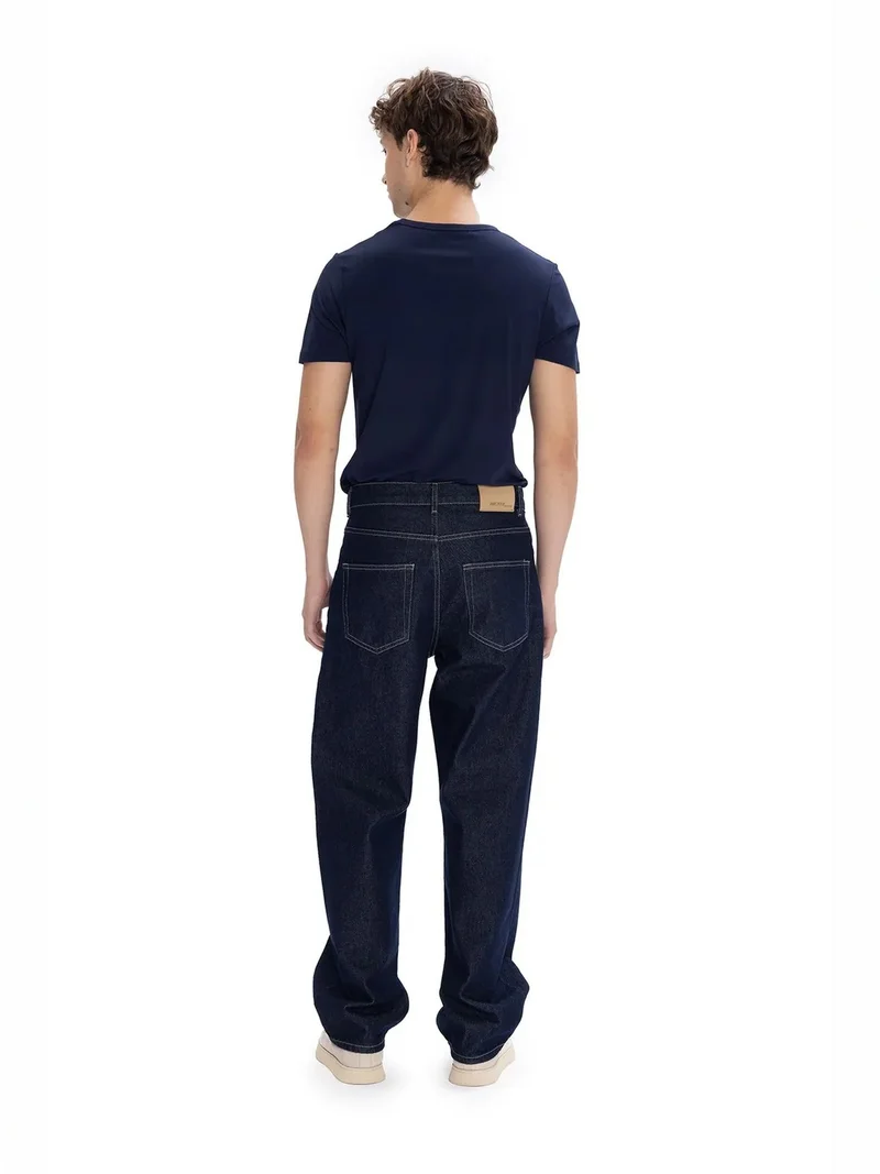 Giesto Navy Blue GIESTO Straight Fit Denim Jeans for Men | Best Price UAE