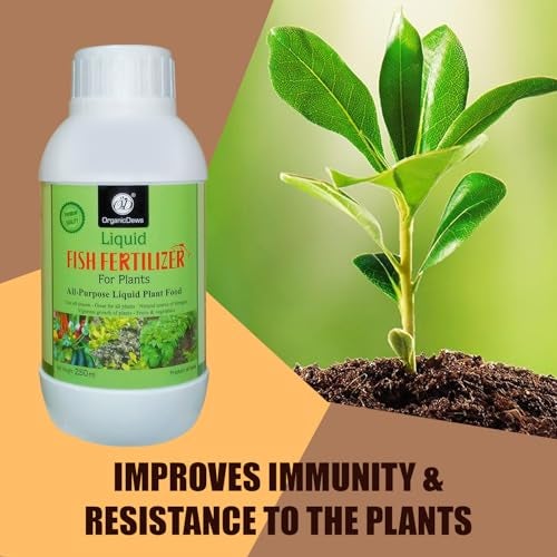 OrganicDews سماد سائل عضوي من ديوز لأسماك النباتات 250 مل مع كوب قياس 25 مل - سماد سائل لجميع الأغراض لنمو قوي ومُحفز للكمبوست 250 مل - Image 5