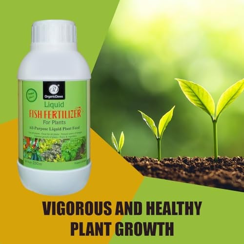 OrganicDews سماد سائل عضوي من ديوز لأسماك النباتات 250 مل مع كوب قياس 25 مل - سماد سائل لجميع الأغراض لنمو قوي ومُحفز للكمبوست 250 مل - Image 2