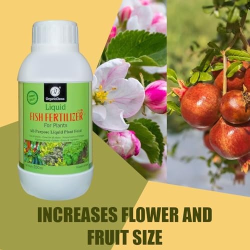 OrganicDews سماد سائل عضوي من ديوز لأسماك النباتات 250 مل مع كوب قياس 25 مل - سماد سائل لجميع الأغراض لنمو قوي ومُحفز للكمبوست 250 مل - Image 4