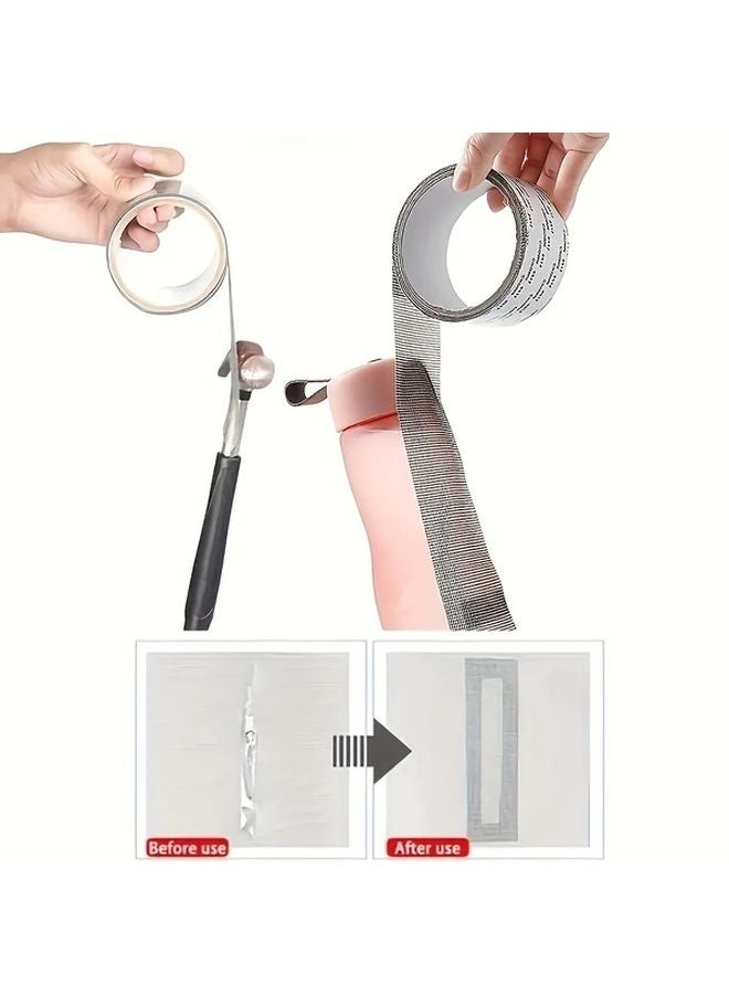 White Self Adhesive Window Screen Repair Tape 2m Strong Bond Insect Net Mesh Patching - Image 5