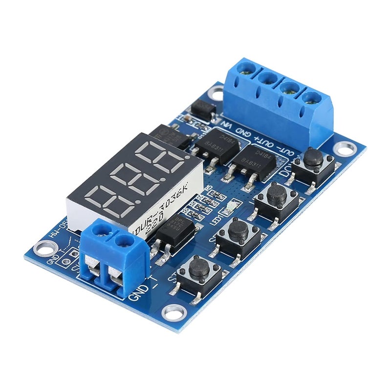 Adjustable Timer Relay Module Reliable Actuator Switch OnOff Delay for Lights Solenoid Valves, 1pc - Image 1