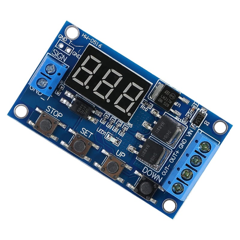 Adjustable Timer Relay Module Reliable Actuator Switch OnOff Delay for Lights Solenoid Valves, 1pc - Image 2