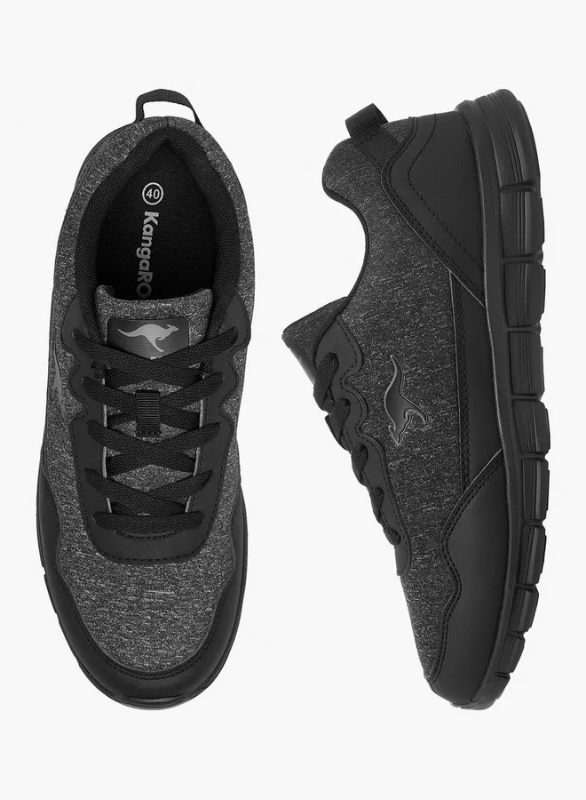 كانغاروس Women's Logo Embroidered Sports Shoes with Lace-Up Closure