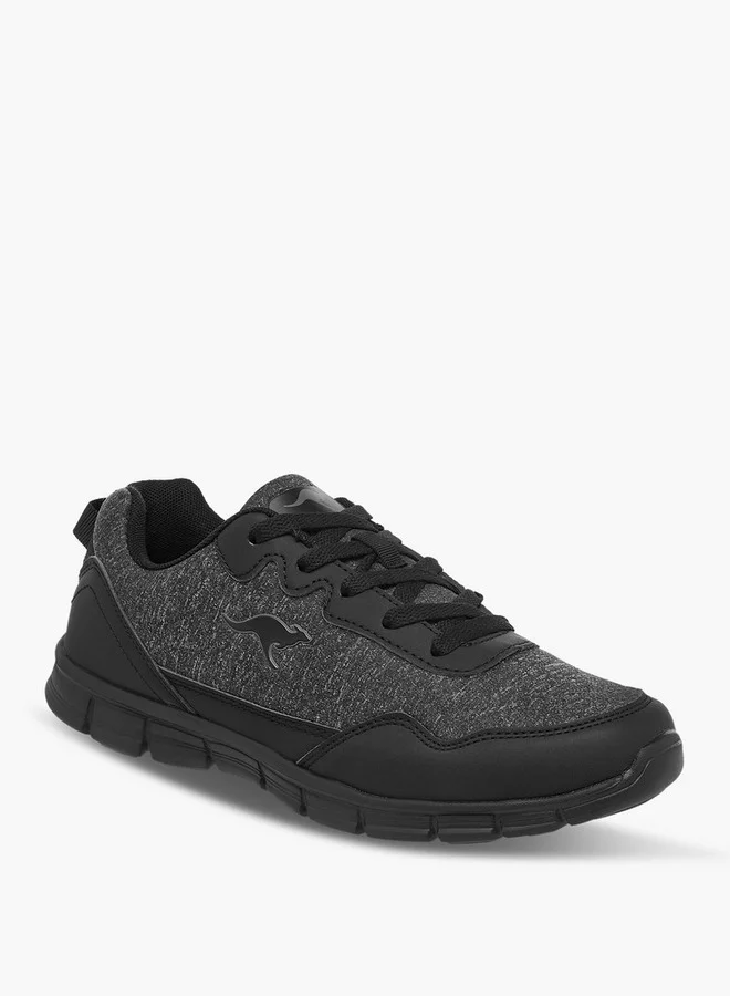 كانغاروس Women's Logo Embroidered Sports Shoes with Lace-Up Closure