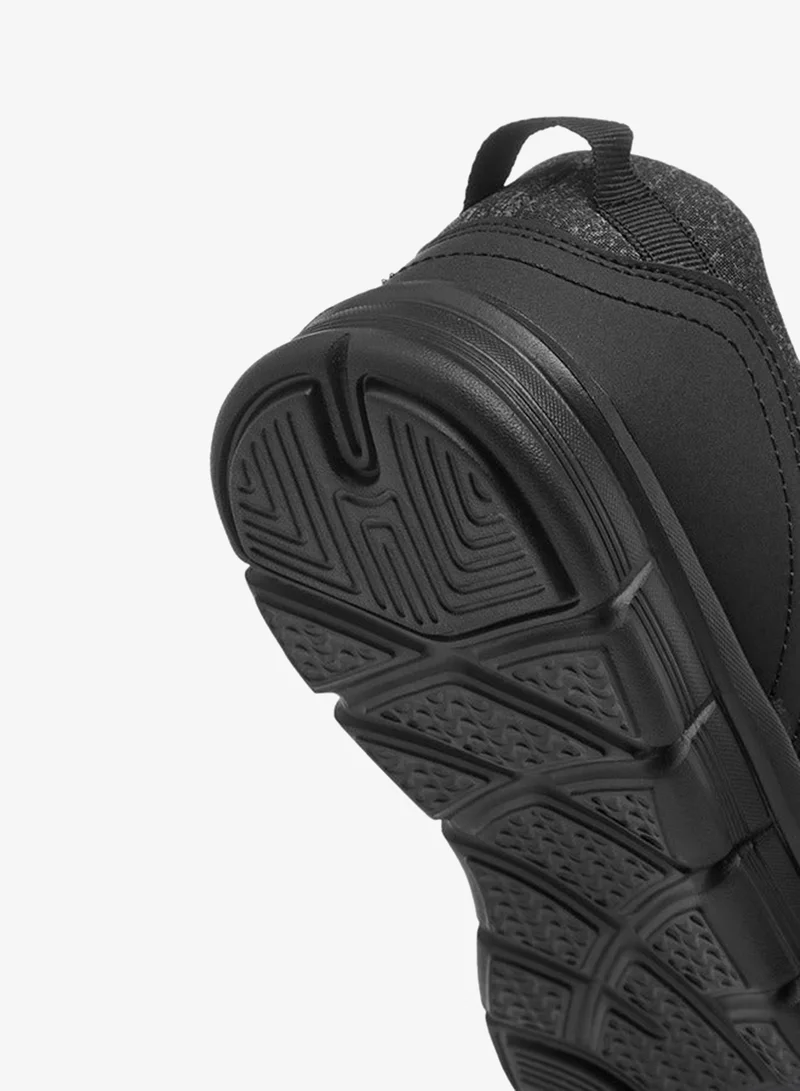 kangaROOS BLACK Women's Logo Embroidered Sports Shoes with Lace-Up Closure for Women | Best Price UAE