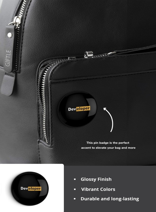 Developer & Coder Pin Badge – Glossy Finish for Programmers - Image 3
