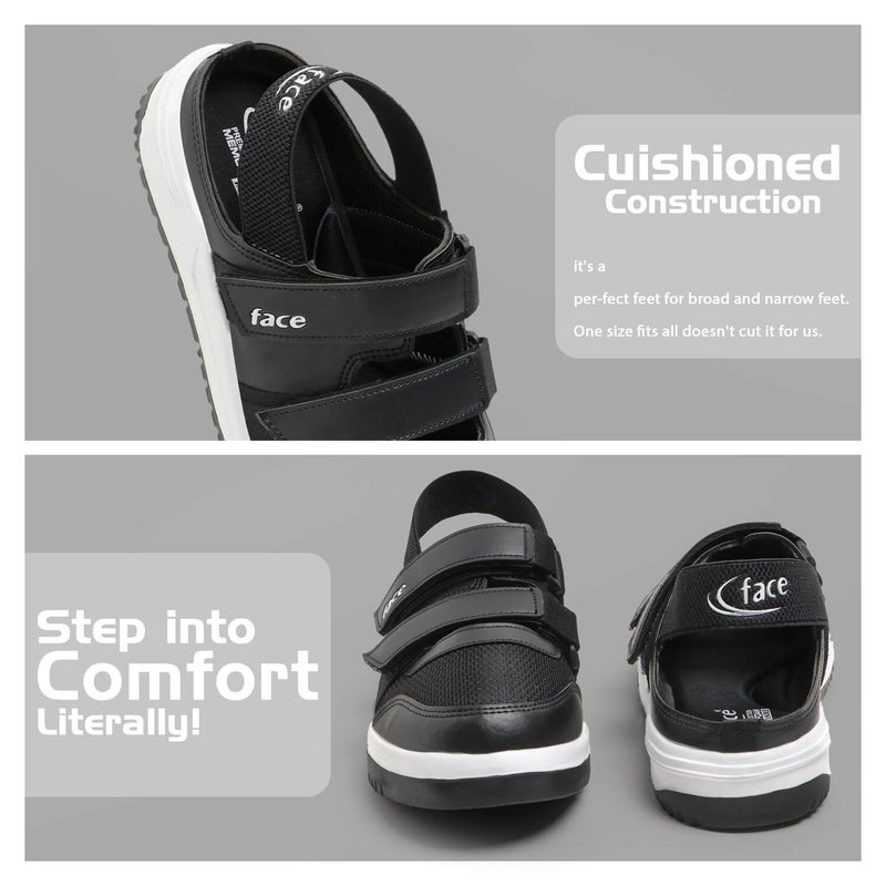 Face أحذية كلوغ صيفية سوداء للأولاد - Image 3