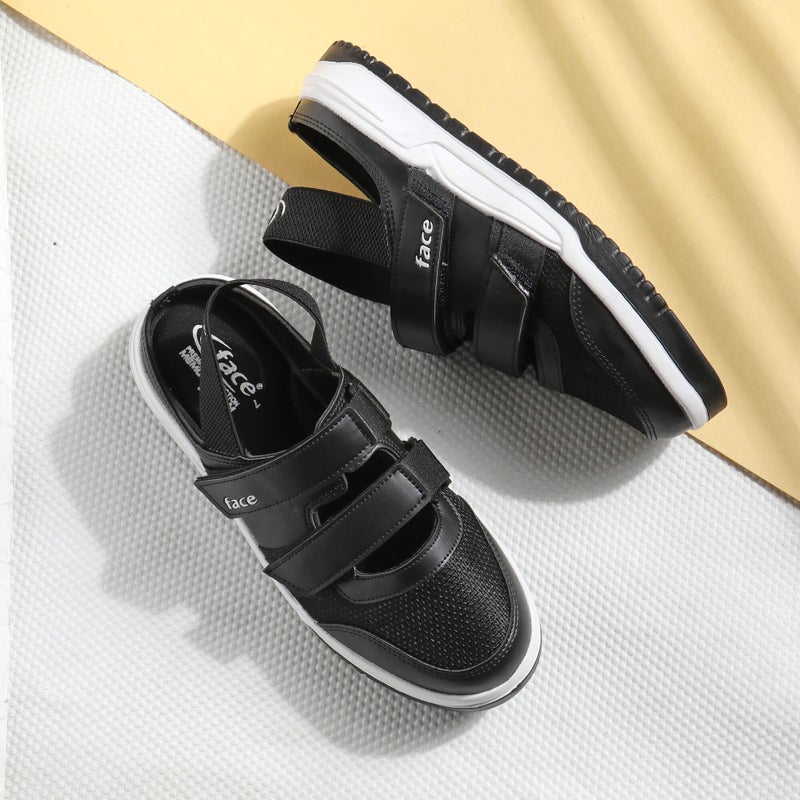 Face أحذية كلوغ صيفية سوداء للأولاد - Image 2