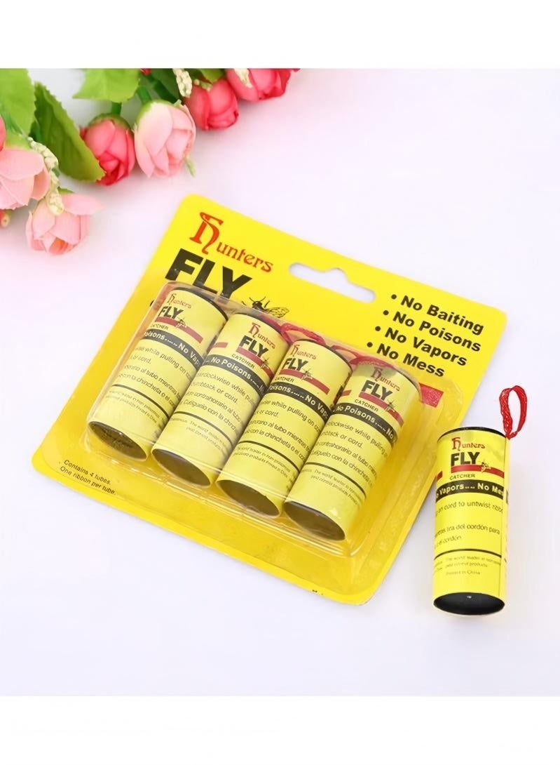 FUNTERS 16 Pack Pesticide Free Fly Paper, Sticky Fly Catchers Set for Outdoors and Indoors or Greenhouse Use, Sticky Traps Plant Trap for Fruit Fly Traps for Mosquito and Bug Pest Insect Catcher Killer - Image 5