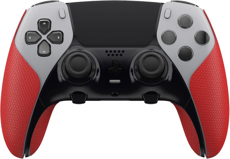 لاصقات لمقبض وحدة التحكم PS5 Edge، مادة مطاطية مضادة للانزلاق وماصة للعرق، بتصميم ناعم ومتقن - اللون الأحمر - Image 3