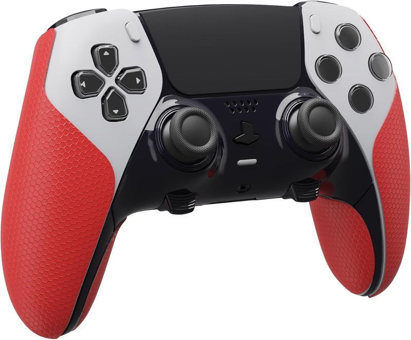 لاصقات لمقبض وحدة التحكم PS5 Edge، مادة مطاطية مضادة للانزلاق وماصة للعرق، بتصميم ناعم ومتقن - اللون الأحمر - Image 1