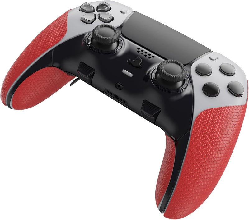 لاصقات لمقبض وحدة التحكم PS5 Edge، مادة مطاطية مضادة للانزلاق وماصة للعرق، بتصميم ناعم ومتقن - اللون الأحمر - Image 4