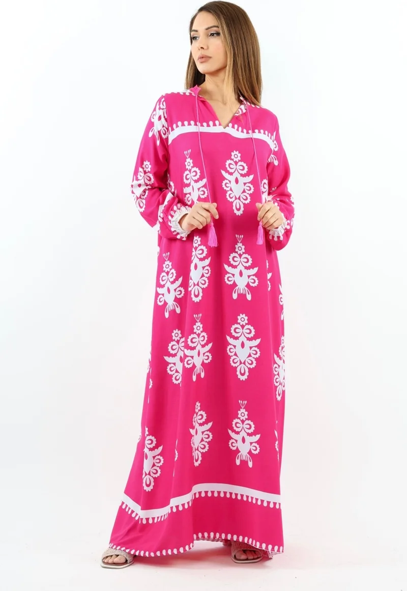 Ritnice Prive Long 145 cm Maxi Length 95% Cotton Pink Summer Long Dress