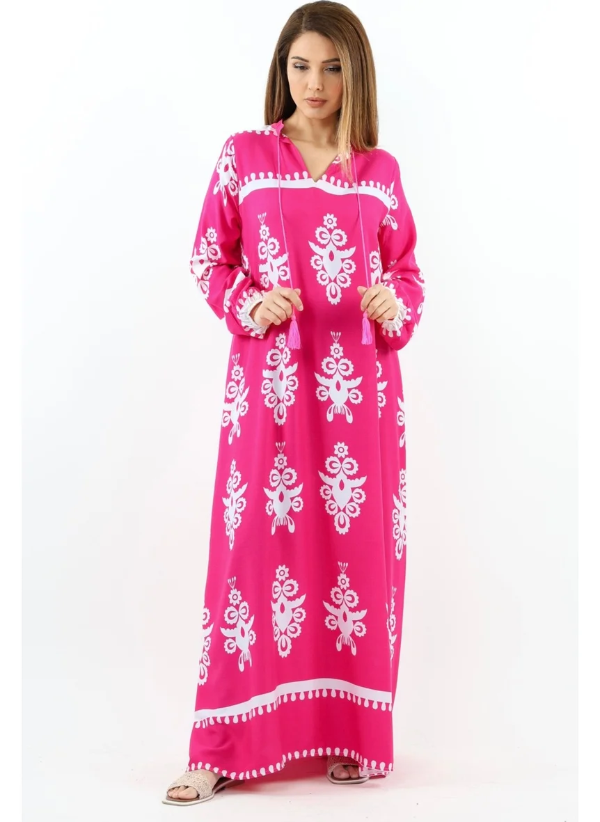 Ritnice Prive Long 145 cm Maxi Length 95% Cotton Pink Summer Long Dress