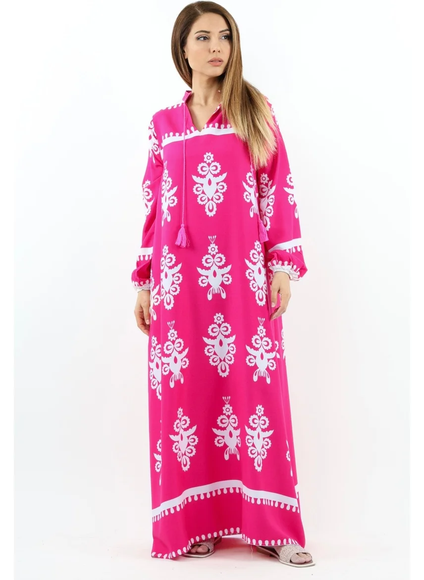 Ritnice Prive Long 145 cm Maxi Length 95% Cotton Pink Summer Long Dress