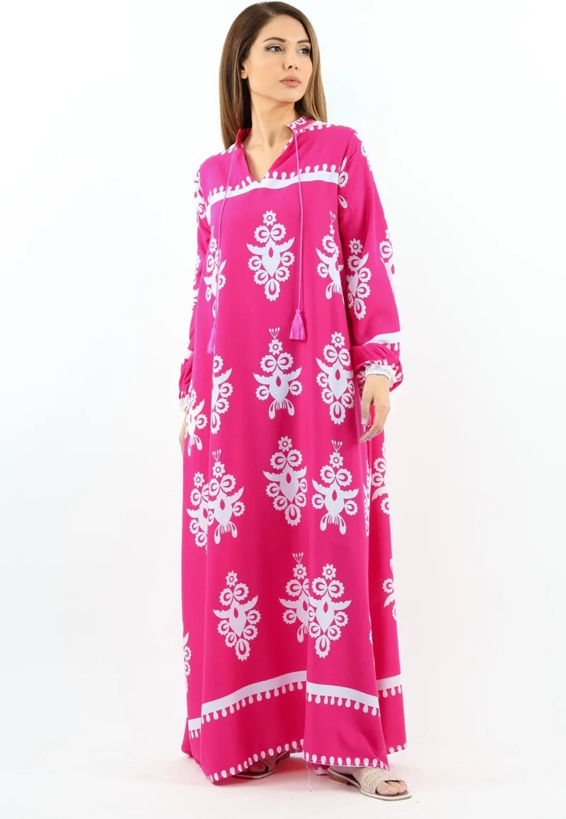 Ritnice Prive Long 145 cm Maxi Length 95% Cotton Pink Summer Long Dress