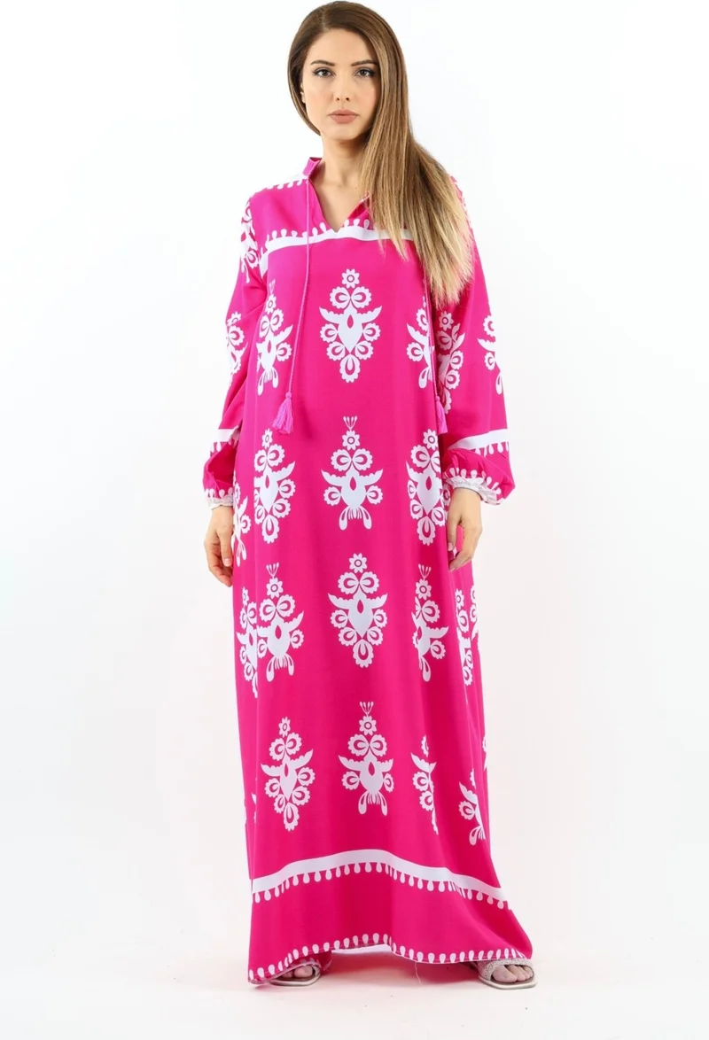 Ritnice Prive Long 145 cm Maxi Length 95% Cotton Pink Summer Long Dress