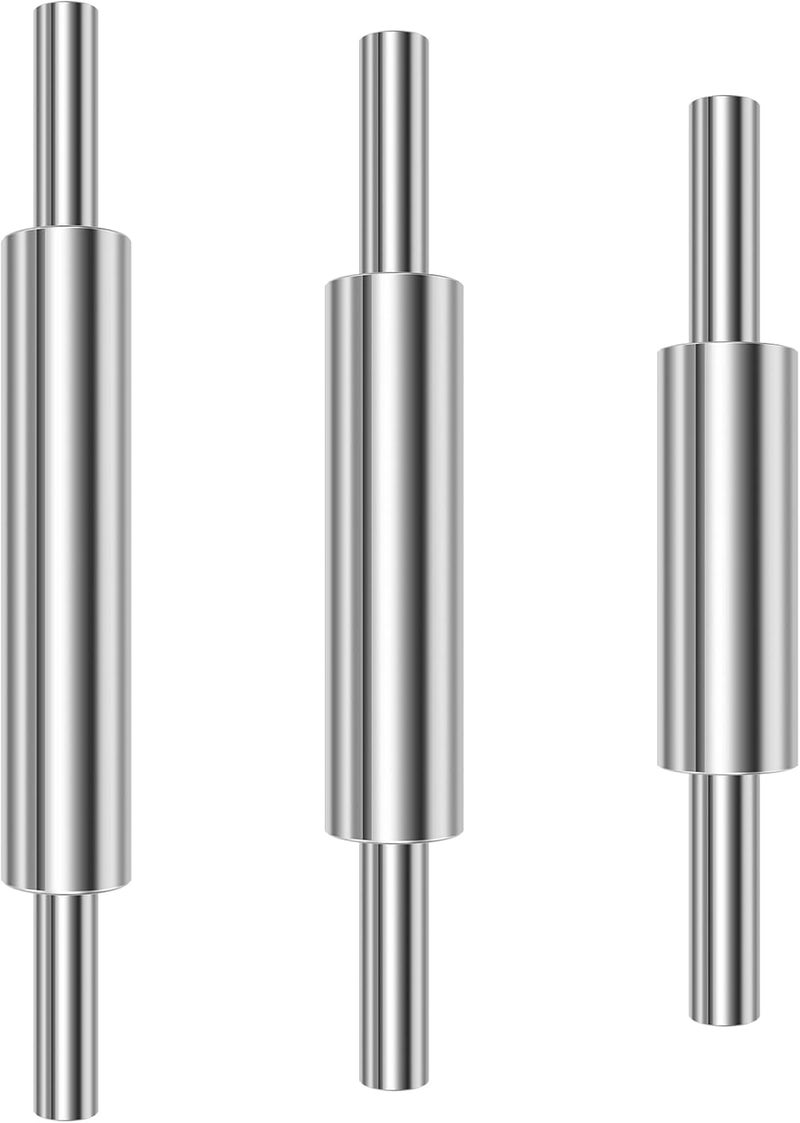 windforgecraft 3 Pcs Stainless Steel Rolling Pin Nonstick Roll Pin Long Dough Roller Non Stick Pizza Dough Roller Ergonomic Baking Rolling Pin for Baking Cookie Fondant Dough Pastry Pizza Pie Crust - Image 1