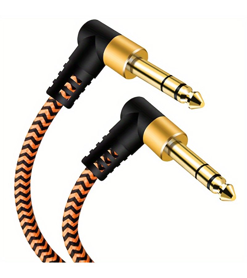 6.35mm TRS Male to Male Stereo Audio Cable 39.37inch for Electric Guitar Bass - Image 1