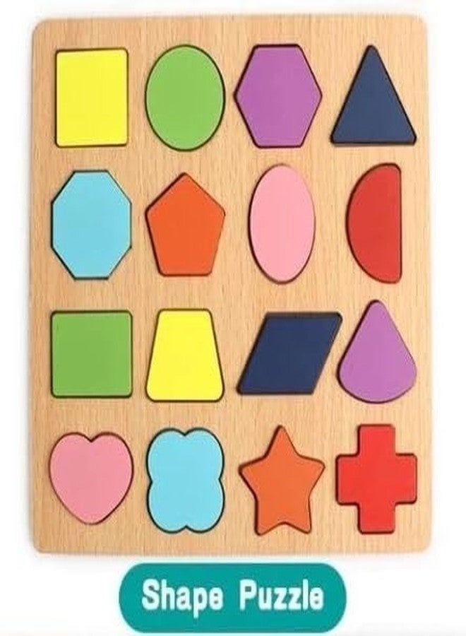 Crazy Buy CrazyBuy Wooden Shapes Learning Educational Board for Kids, Puzzle Toys for Boys & Girls (Multicolor) - Image 3