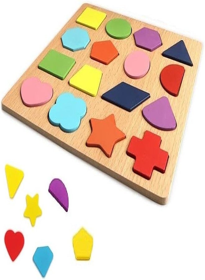 Crazy Buy CrazyBuy Wooden Shapes Learning Educational Board for Kids, Puzzle Toys for Boys & Girls (Multicolor) - Image 2