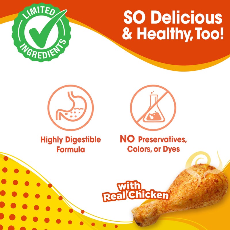 Nylabone Nubz Natural Dog Chew Treats for Large Dogs, Long Lasting Dog Bones Made in USA, Chicken Flavor Breath Freshener Dental Chews, For Dogs Over 30 lbs. (18 Count) - Image 5
