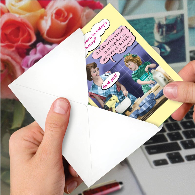 NobleWorks -1 Funny Mothers Day Card with Envelope - Loving, Humor Greeting Card for Mom - Microwave 0071 - Image 5