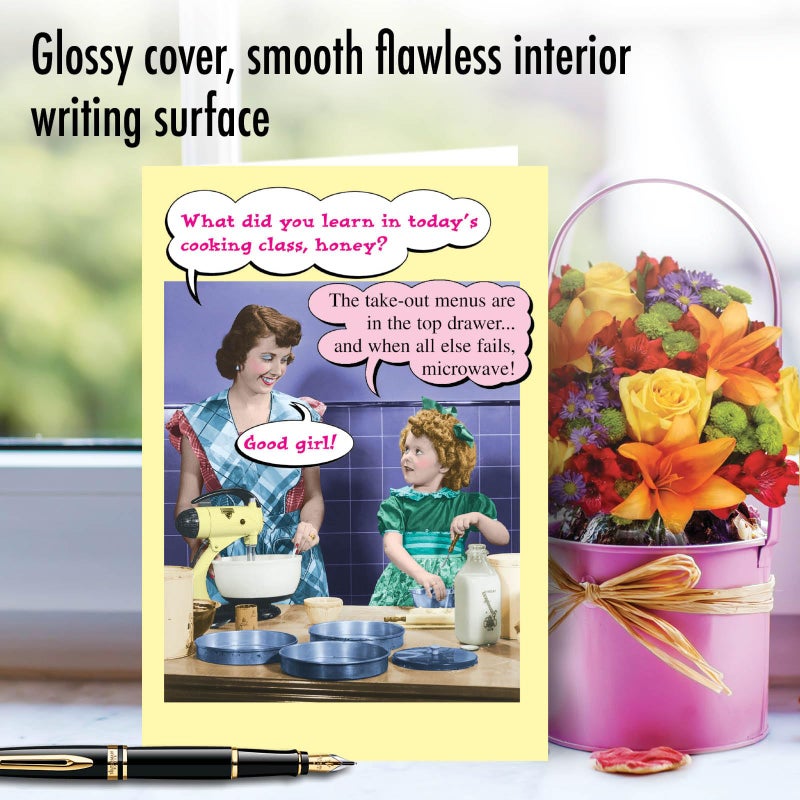 NobleWorks -1 Funny Mothers Day Card with Envelope - Loving, Humor Greeting Card for Mom - Microwave 0071 - Image 4