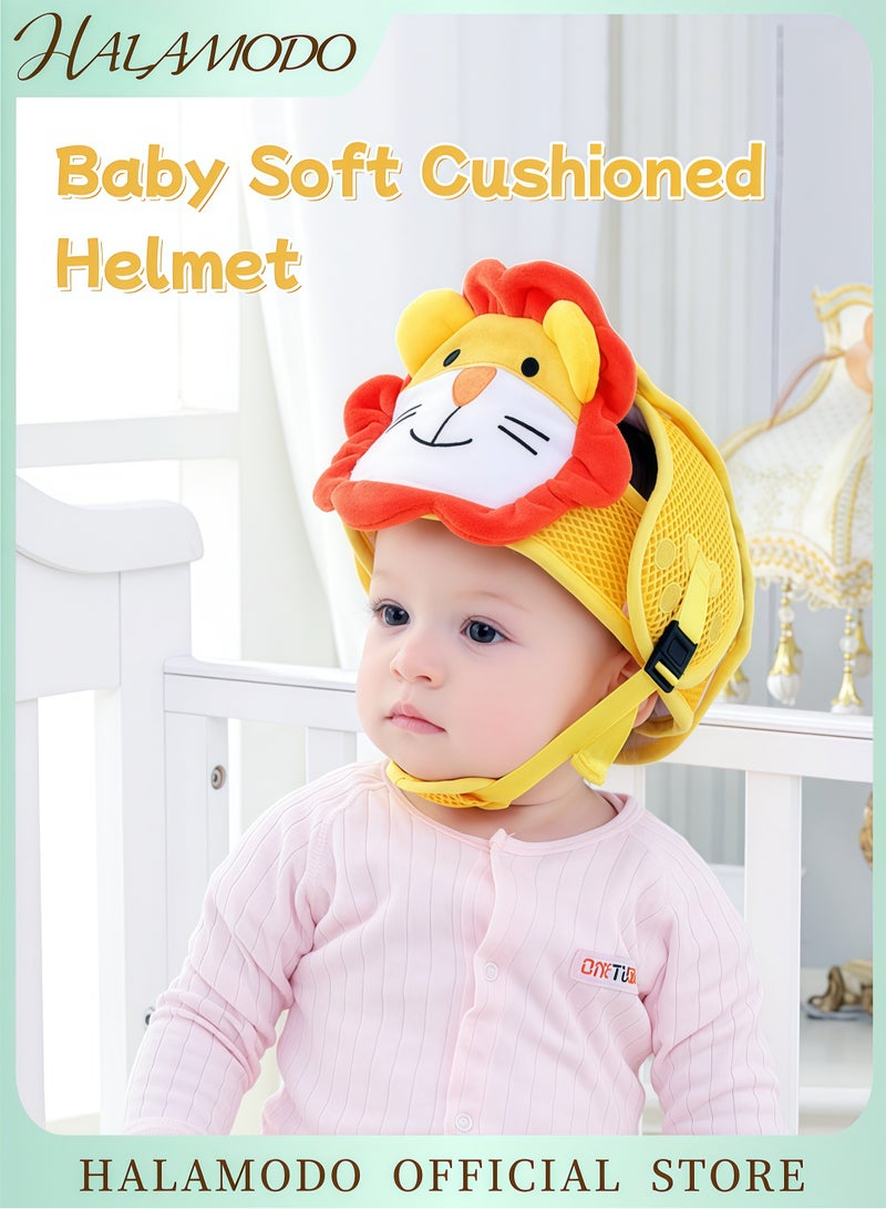 HALAMODO Baby Safety Helmet Breathable Adjustable Toddler Head Protection Cap Suitable for 1-2 Years Old Babies Crawling and Learning to Walk Comfortable Impact-Resistant Headgear - Image 1