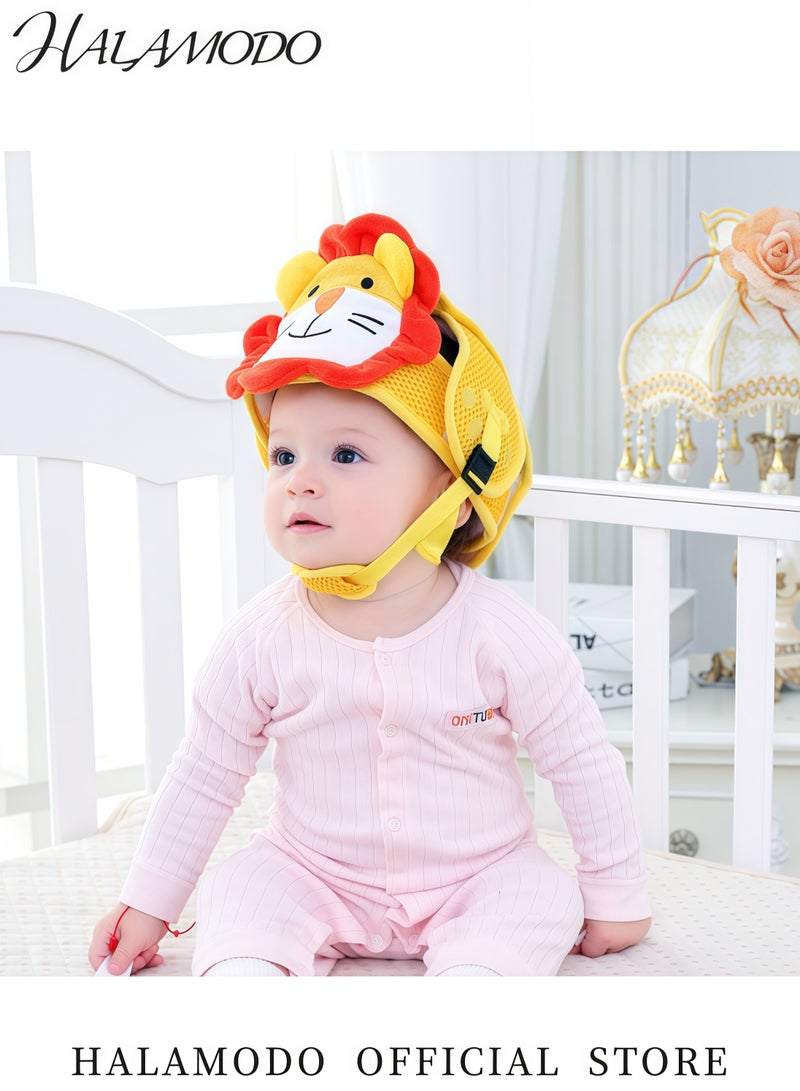 HALAMODO Baby Safety Helmet Breathable Adjustable Toddler Head Protection Cap Suitable for 1-2 Years Old Babies Crawling and Learning to Walk Comfortable Impact-Resistant Headgear - Image 2