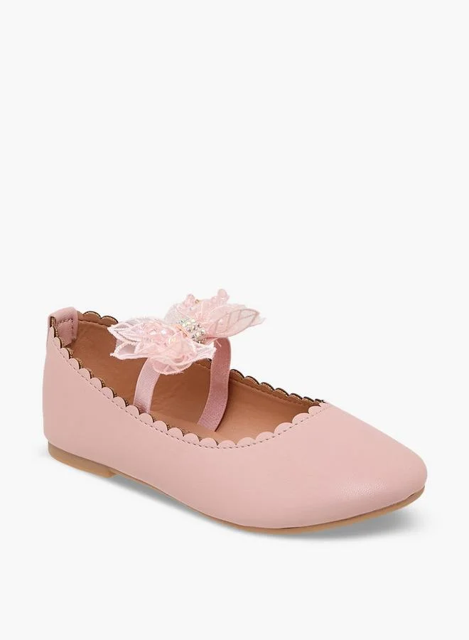 فلورا بيلا من شو إكسبرس Flora Bella Girls Flower Embellished Ballerina Shoes