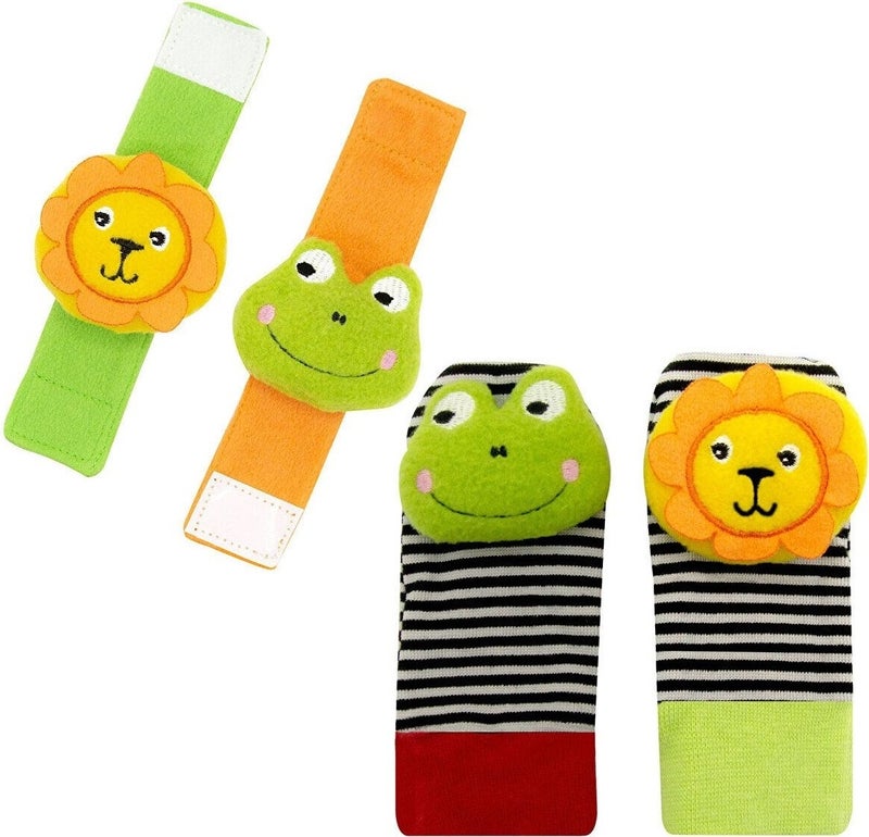 Baby Jem Rattle Sock and Bracelet Mixed Pattern - Image 2