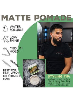 SUAVECITO Pomade Matte (Shinefree) Formula 4 Oz 3 Pack Medium Hold Hair Pomade For Men Low Shine Matte Hair Paste For Natural Texture Hairstyles  - Image 5