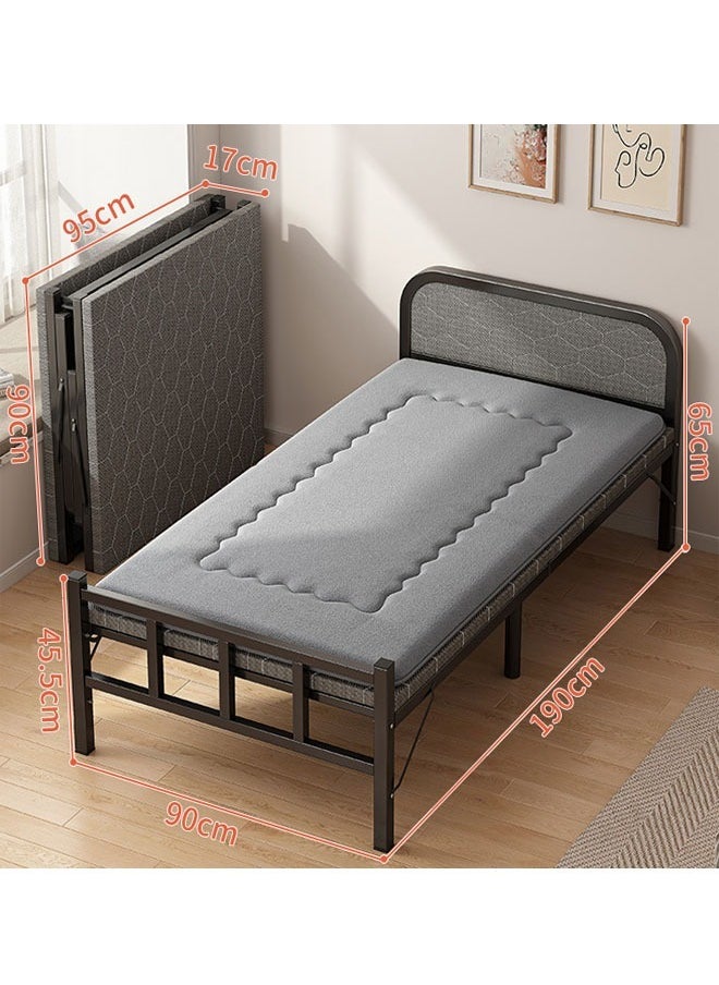 NKX - Portable Foldaway household Simple Bed companion with Lambwool Matress - Image 1