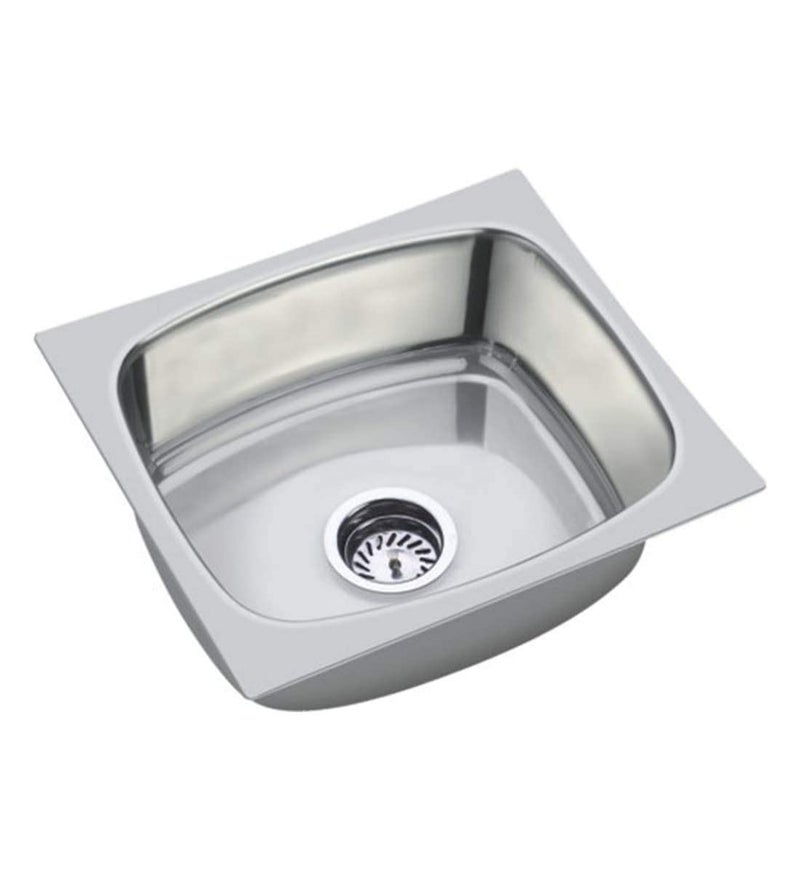 ARQUIN ARQUIN Kitchen Sink 18"x16"x8 Inch 304 Stainless Steel Sink For Kitchen with Glossy Finish Silver | Kitchen Sink Including Coupling, Waste Pipe | Basin Sink - Image 5