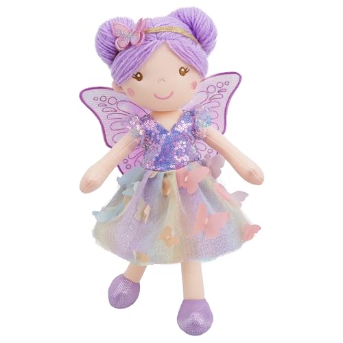 June Garden 15 Celestia The Rainbow Whisper Fairy Doll Soft Plush Fairy Toy with Multicolor Butterfly Skirt Enchanted Garden Collection - Image 1