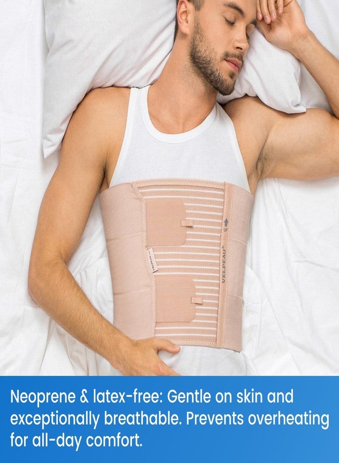 Velpeau Broken Rib Brace for Men & Women - Compression Chest Binder Belt for Cracked, Bruised, Fractured, Dislocated Ribs, Costochondritis Relief, Sternum Support (Wide Version: 9.8" Width-Large) - Image 4