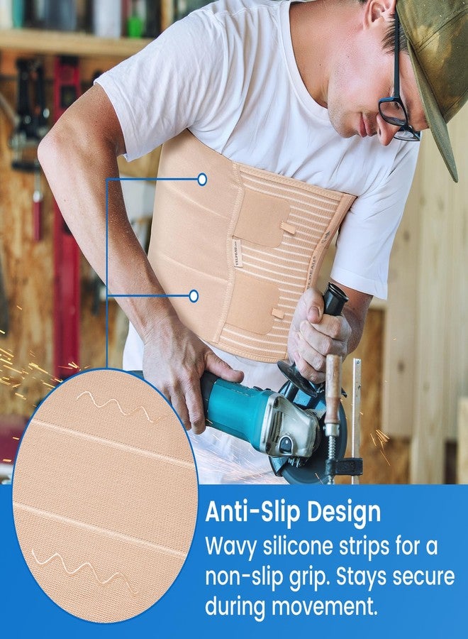 Velpeau Broken Rib Brace for Men & Women - Compression Chest Binder Belt for Cracked, Bruised, Fractured, Dislocated Ribs, Costochondritis Relief, Sternum Support (Wide Version: 9.8" Width-Large) - Image 5