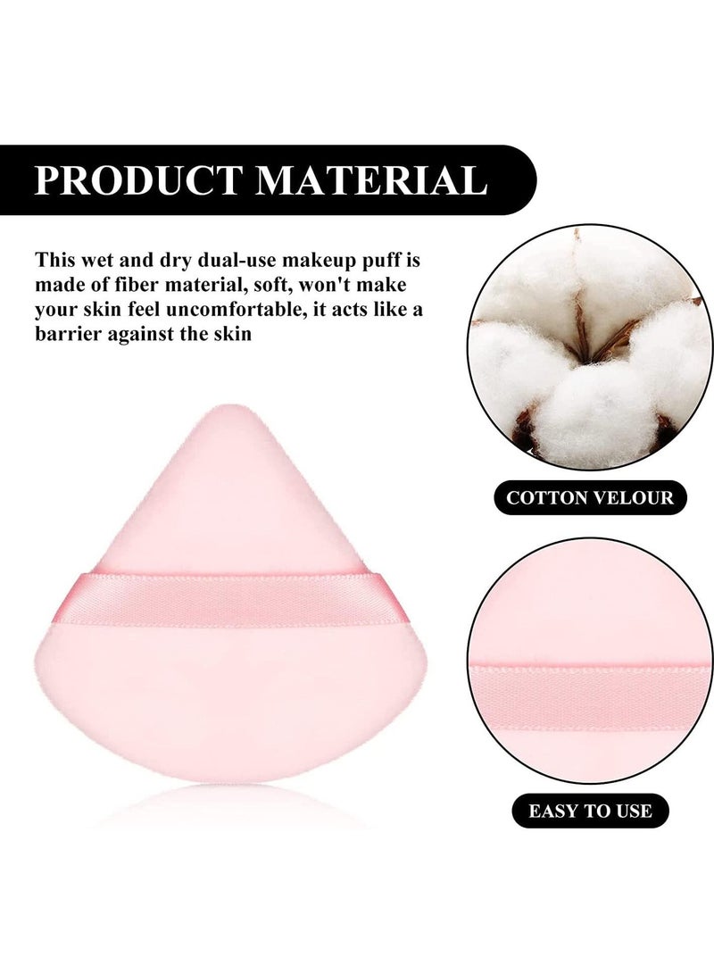 ORiTi منتفخة من القطن الخالص مصنوعة من القطيفة القطنية لتحديد منطقة تحت العينين والزوايا مع حزام 6 قطع باللون الأسود و6 قطع باللون الوردي - Image 4