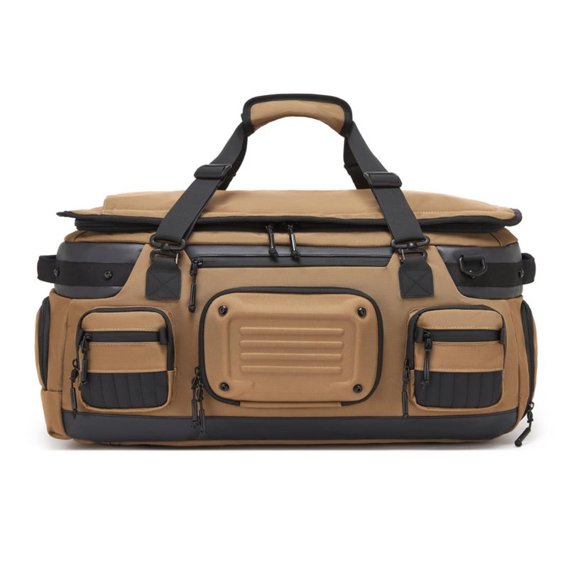 OZUKO Waterproof Travel Duffel Backpack for Gym Weekender and Travel Use with 2 in 1 Design 52L Large Capacity, Brown, 9904 - Image 1