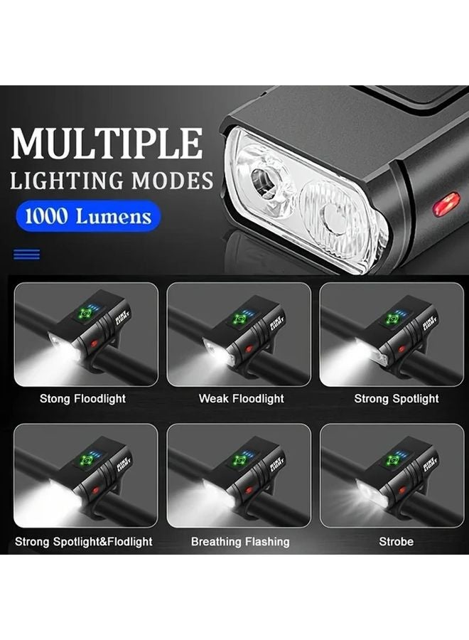 Black USB Headlamp Flashlight 6 Modes Hands Free Light For Cycling Night Riding - Image 3