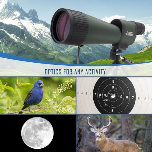 BARSKA Benchmark 18-90x88 Straight Spotting Scope with Handheld Tripod, Table Top Tripod, Soft Carrying Case And Hard Case, Green/Black/Dark Green - Image 3