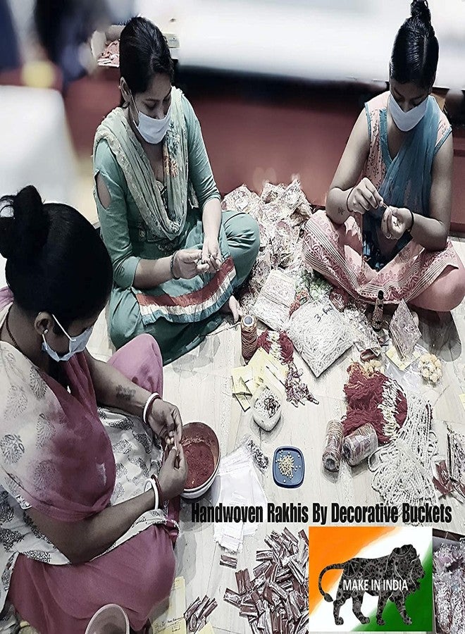DECORATIVE BUCKETS دلاء مزخرفة للجنسين للكبار عين الشر راخي راخي للأخ| بهاي راخي |: سوار العين الشريرة راخي | راكشاباندان راخي (راخي دائري العين الشريرة) - Image 4