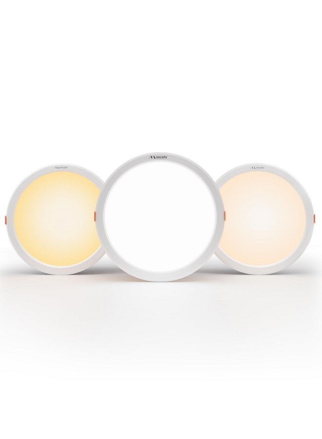 Murphy 10W Trimless 3-in-1 Round LED Panel Ceiling Color Changing Light (Cool White/Warm White/Natural White, Pack of 12) - Image 1