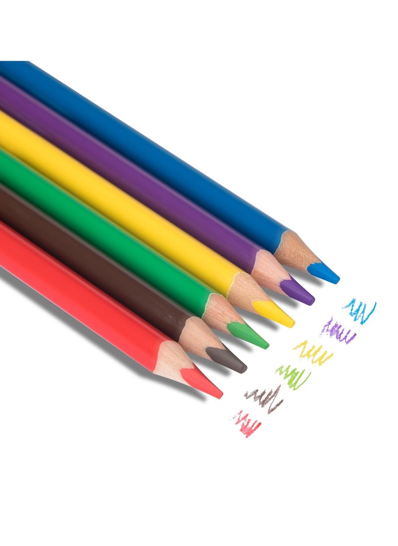 Deli - 12-Piece Jumbo Colour Pencils With A Sharpener Packing May Vary - Image 1